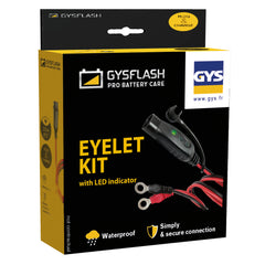 GYS F4-Set - FLASH-Kabel mit Ladestandanzeige/Ösen M6 - 0,56 m 029200