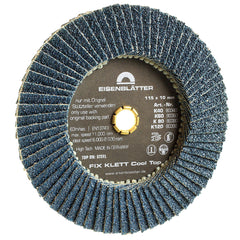 Eisenblätter 80490 FIX KLETT Cool Top® 125 x 10 mm, Korn 120, Klett, Fächerschleifscheibe